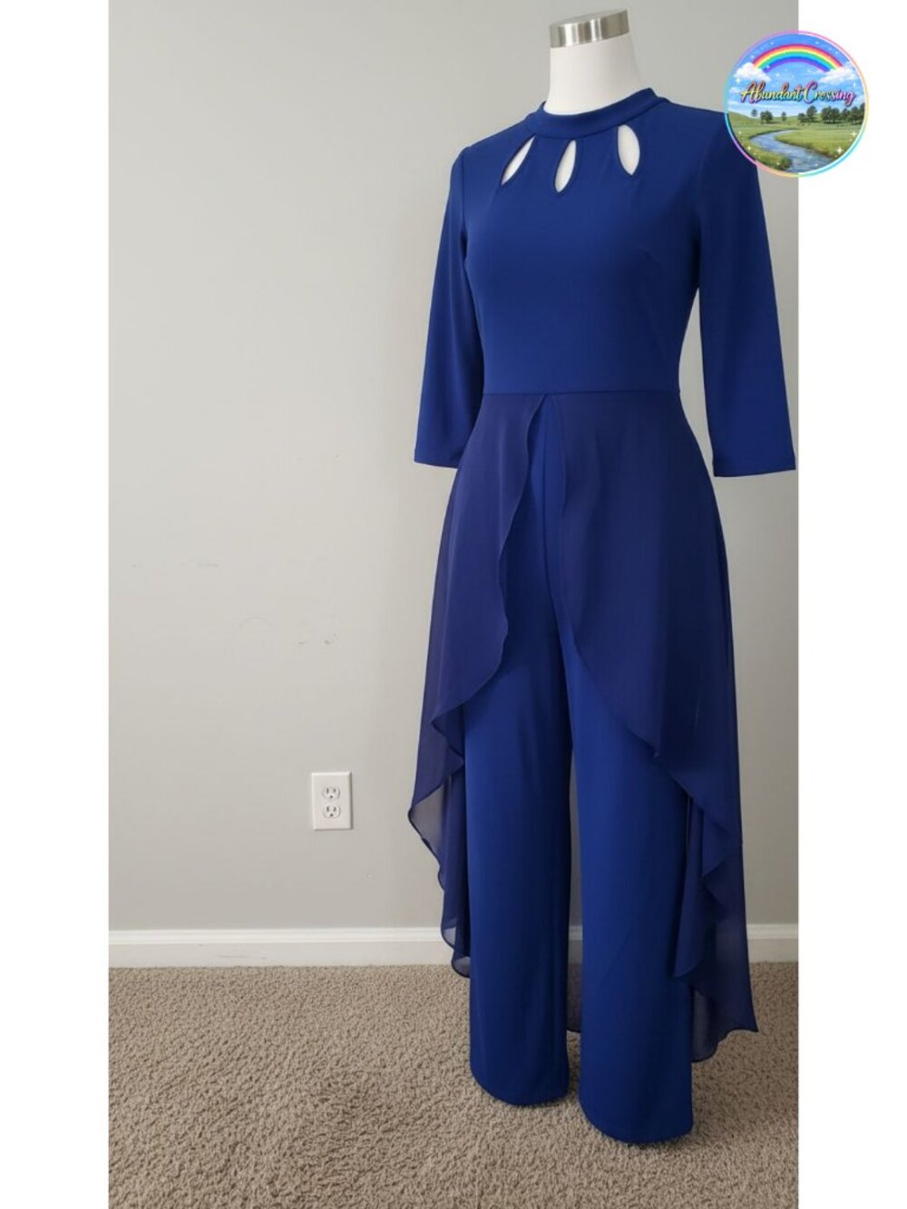 Womens Dressy Jumpsuit Mock Neck Long Sleeve Cocktail Party
